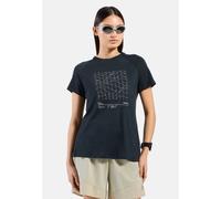 Odlo Merino Tencel Hyper Map T-Shirt für Damen - Wandern, Casual Comfort - marineblau, XS