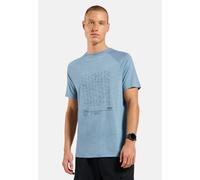 Odlo Merino Tencel Hyper Map T-Shirt für Herren - Wandern, Casual Comfort - blau, S
