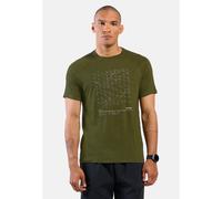 Odlo Herren Merino Tencel Hyper Map T-Shirt (Größe XXL, oliv)