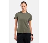 Odlo Merino Tencel Plain T-Shirt für Damen - Wandern, Casual Comfort - grün, S