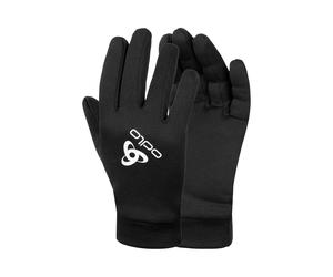 Odlo Stretchfleece Liner Eco Gloves Laufhandschuhe-Schwarz, Größe S