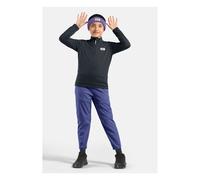 Odlo The Essentials Kids' Grid Fleece Half-zip Multisport Mid Layer black melange (60008) 152