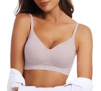 OEAK Drahtloser Damen-BHs, bequemer Push-up-BH, ohne Bügel, volle Unterstützung, Lift-Bralette, Alltag, nahtloses T-Shirt-BHs, Pink, XXX-Large