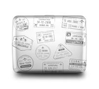 ÖGON -DESIGNS- Aluminium Geldbörse, Große Kapazität mit Metallverschluss, RFID Schutz vor Betrug und Entmagnetisierung, Modell Smart Case Oslo Large (Gravur Travel)