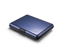 ÖGON -DESIGNS- Aluminium Geldbörse, große Kapazität, RFID-Schutz vor Betrug und Entmagnetisierung, Modell Smart Case Big Stockholm (Aluminium Navy Blue)