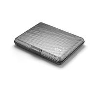 ÖGON -DESIGNS- Aluminium Geldbörse, große Kapazität, RFID-Schutz vor Betrug und Entmagnetisierung, Modell Smart Case Big Stockholm (Karbon Effekt)