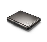 ÖGON -DESIGNS- Aluminium Geldbörse, große Kapazität, RFID-Schutz vor Betrug und Entmagnetisierung, Modell Smart Case Big Stockholm (Aluminium Titanium)