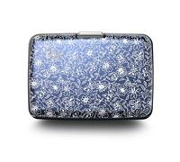 ÖGON -DESIGNS- Aluminium Kartenetui mit Metallverschluss, RFID-Schutz vor Betrug und Entmagnetisierung, Kompakte Geldbörse, Modell Smart Case Stockholm (Gravur Liberty)