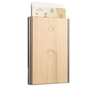 ÖGON -DESIGNS- Automatischer kartenhalter aus Aluminium mit RFID Schutz, originelle, schlanke und minimalistische geldbörse für Herren und Damen, kapazität 1 bis 6 Karten, Modell Slider