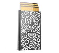 ÖGON -DESIGNS- Automatischer kartenhalter aus Aluminium mit RFID Schutz, originelle, schlanke und minimalistische geldbörse für Herren und Damen, kapazität 1 bis 6 Karten, Modell Slider