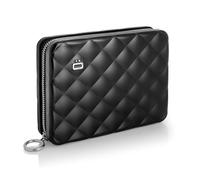 Ögon Quilted Wallet Reisepassetui Kreditkartenetui Aluminium RFID-safe Schwarz