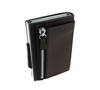 Ögon Kartenbörse Cascade Wallet Zipper mit Münzfach Kartenetui Minibörse, Einheitsgröße, Braun