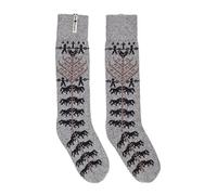 ÖJBRO VANTFABRIK "Yggdrasil Liv Socken Kniestrümpfe grau/russ Gr. M Lammwolle Stricksocken Strick warm weich - Hergestellt in Schweden