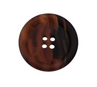 Ökoknopf ® Knöpfe aus recyceltem Kunststoff braun schwarz 4 Loch flach (5 Stück) (27mm)