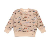 Ökologisches Kinder-Sweatshirt Tiny Trains von Walkiddy - GOTS-zertifiziert, Bio-Baumwolle, allergikerfreundlich & Fair Trade Braun 50/56