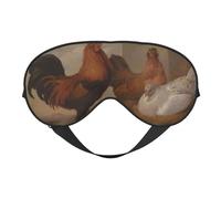 Ölgemälde Huhn und Ente Schlafmaske, Augenmasken für Schlaf Doppelseitig, Schlafmasken für Damen Herren, Verdunkelung Augenabdeckungen zum Schlafen, Reisen