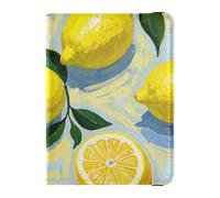 Ölgemälde mit gelbem Zitronenleder; dekorativer Reisepasshalter für Reisen; Impfkartenhalter; Kombi-Reisepasshülle, Brieftaschen-Etui, wasserdicht, Ölgemälde mit gelber Zitrone, 1 size