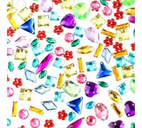OEMOO 500 Stück Edelsteine zum Nähen, Acryl, gemischte Formen, Strasssteine zum Aufnähen mit Nählöchern für Kleidung, DIY, Handwerk, Kostüm, Kleidung, Schuhe, Dekoration (mehrfarbig)