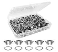 Ösen Kit, 50 Sätze 20 mm Grommet Werkzeug, Ösen Werkzeug, Tülle Ösen Scheiben, mit Aufbewahrungsbox, für Leder, Canvas, Zelt, Kleidung, Heimwerken, Basteln (Installationswerkzeuge nicht enthalten)