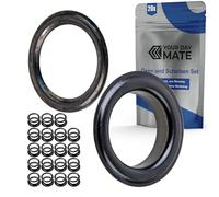 Ösen und Scheiben Set, Ø 4 mm innen, 20 Paare, in Silber-Schwarz, Messing, Kit ohne Zange, Ösen Scheiben für Plane, Bekleidung, Bastelarbeiten, Deko, DIY Tülle, Rundring Patches Kordel, Ösenscheiben