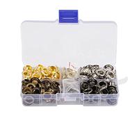 Ösenwerkzeug-Set, 140-teiliges Set, 8 mm Innendurchmesser, Messing-Ösen, Set für Leinwand, Kleidung und Leder, selbsthaftende Unterlegscheibe