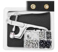 Ösenzange 5mm Ösen mit Werkzeug 100 set Grommet Kit Ösen Set mit Tüllen Einstellwerkzeug für Schnürsenkel Kleidung Rucksack Schuh Leder