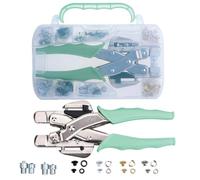 Ösenzange Set 160 Stück Ösenzange Metallösen 3mm & 5mm Grommet Werkzeug Kit mit Locheisen Planenösen Installation Werkzeuge Lochnieten Set Mit Zange für Schuhe Leder Taschen Kleidung Diy Handwerk