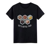 OF let s Settle th is Settlers Catan t Shirt Designing Tee Shirt O Neck Trend Sunlight Funny Casual Spring Family Shirt Black L