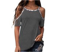 Off Shoulder Shirts Damen Elegantes Tunika Sling Damenshirts Slim fit Cold Scholder Bluse Oberteil Leopardendruck Seite Mode Shirtbluse - Tuniken Shirts für Frauen