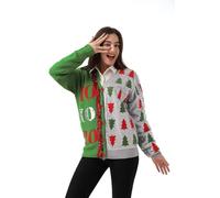 OFF THE RACK Weihnachtspullover Damen Herren Unisex Hässlicher Lustiger Chunky Gestrickter Festlicher Pullover Strickjacken Pullover für Party M