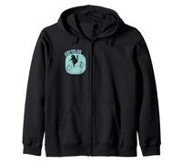 Off to Be Radical Left Scum Rennrad mit Katze und Maus, Retro-Design, Schwarz Kapuzenjacke