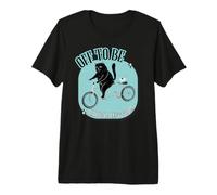 Off to Be Radical Left Scum Rennrad mit Katze und Maus, Retro-Design, Schwarz Premium T-Shirt