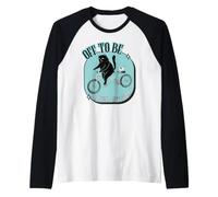 Off to Be Radical Left Scum Rennrad mit Katze und Maus, Retro-Design, Schwarz Raglan