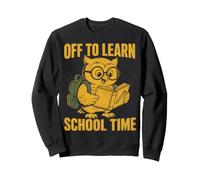 Off to Learn School Time Owl Student Reading Sweatshirt