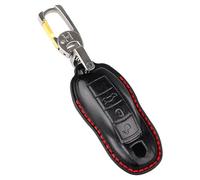 OFF WE GO Schlüsselhülle Cover Leder Autoschlüssel Hülle für Porsche Macan Panamera 918 911 981 991 Boxster Cayenne Cayman Carrera Spyder Damen Männer Schlüssel Cover mit Schlüsselanhänger, Schwarz