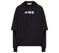 Off-White Carlos Type Double Tee Schwarzer Kapuzenpullover L