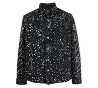 Off-White Diag Outline Design Jeanshemd Schwarz XS