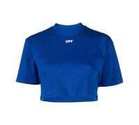 Off-white - Geripptes, Kurzes T-shirt Mit „stamp"-print XS