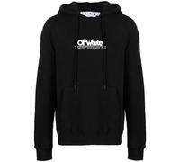 Off-White-Kapuzenpullover in Schwarz mit klobigem Logo und schmaler Passform L