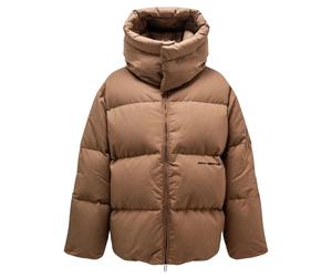 Off-White OW Race Canvas Camel Beige Puffer-Daunenjacke XS