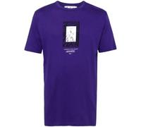 Off-White Paint Mirror Logo Slim Fit Lila T-Shirt S