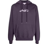 Off-White Script Logo Slim Fit Kapuzenpullover in Aubergine S