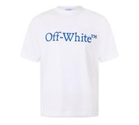 Off White - T-Shirt für Herren/Damen Unisex, Baumwolle, Regulär (Weiß/wahres Blau) S