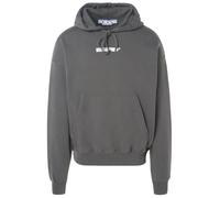 Off-White Teddy Arrow Skate Fit Stahlgrauer Kapuzenpullover XL
