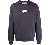 Off-White Thunder Skate Fit Rundhals-Sweatshirt in Marineblau S