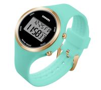 OFFCUP Damenuhr, Digital Armbanduhr Uhr Damen mit Silikon Armband, Armbanduhr Damen Uhren mit Wecker Stoppuhr LED Licht Datum Sportlich Elegant Weitwinkel Casual Digitaluhren (Mintgrün)