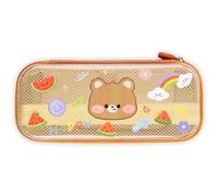 OFFCUP Federmäppchen Federtaschen Mäppchen 2 Fächer Mesh Etui Stifte Teenager Mäppchen Reißverschluss Pencil Case Schreibwaren Organizer Erwachsene für Schule & Büro -Braun