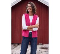 Kurzweste CECIL, Damen, Gr. XS (36), pink (pink flash), Stoff, 80% Polyester, 20% Baumwolle, unifarben, comfort fit normal, ohne Ausschnitt, Westen, mit Federgarn (92517830-XS) pink flash