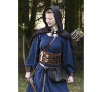 Offene Mittelalter-Gugel braun "Markus", Canvas