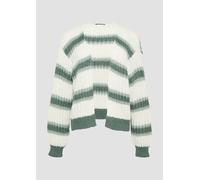 Offene Strickjacke mit Blockstreifen S creme|grün|mehrfarbig 2164414.72G0.S